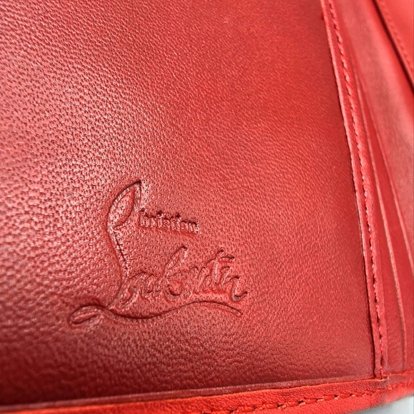✨️RARE✨️ CHRITIAN LOUBOUTIN Lambskin Trifold Wallet Clutch - Picture 9 of 14